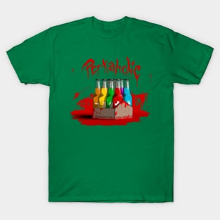 Zombie 8-Pack Bloodied Perkaholic on Lime Green T-Shirt